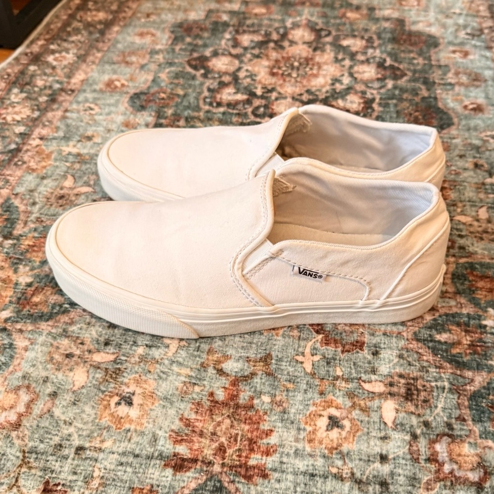 Vans white Slip-On Shoes women’s 8 - Picture 3 of 5